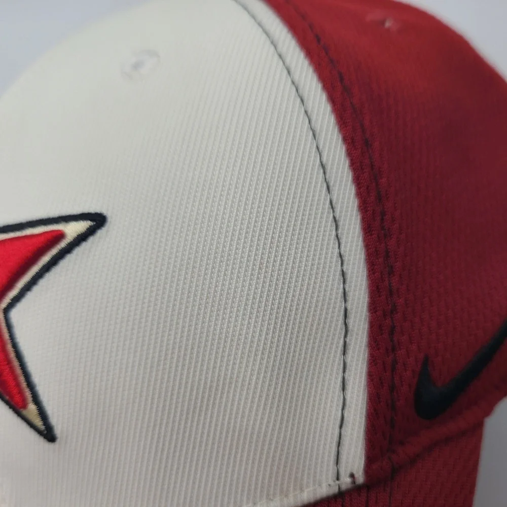 Houston Astros Hat Adjustable Nike Red White MLB Baseball Swoosh Logo Casual Men